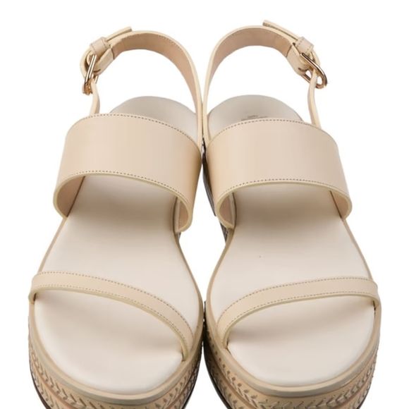 Gabriela Hearst Cream Leather Espadrilles